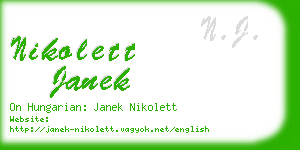 nikolett janek business card